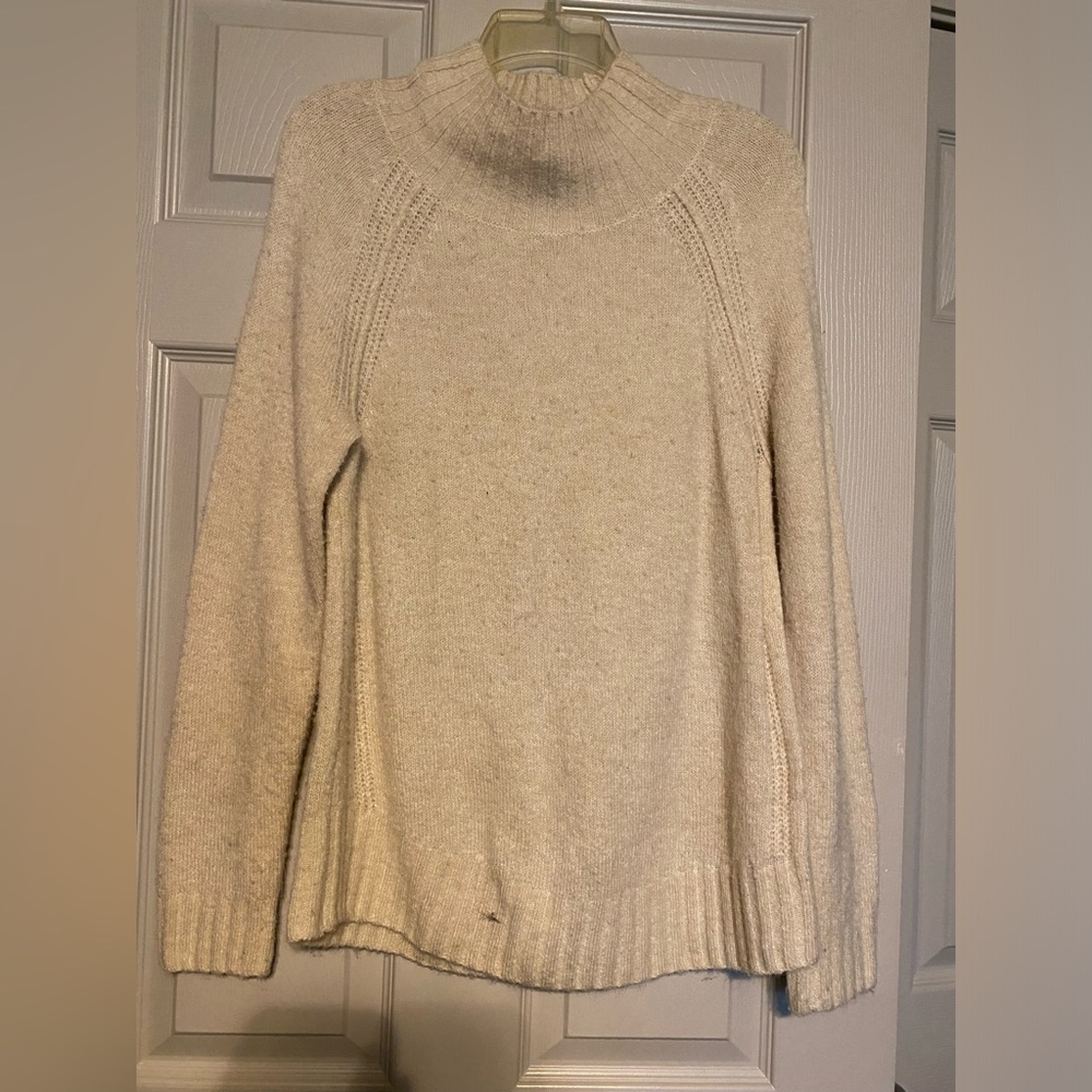 Jones New York Cream Turtleneck Sweater